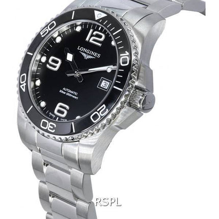 Longines HydroConquest Sunray Black With Super-LumiNov Dial Automatic Diver's L3.781.4.56.6 300M Men's Watch