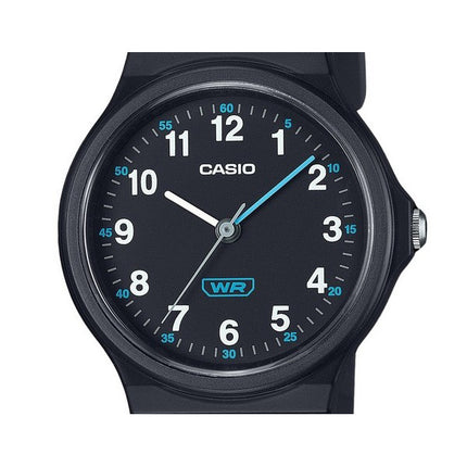 Casio Pop Analog Black Bio Based Resin Strap Black Dial Quartz LQ-24B-1B Women's Watch