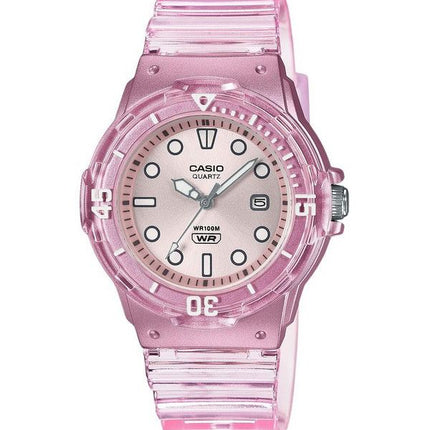 Casio POP Analog Resin Strap Silver Dial Translucent Quartz LRW-200HS-4EV 100M Womens Watch