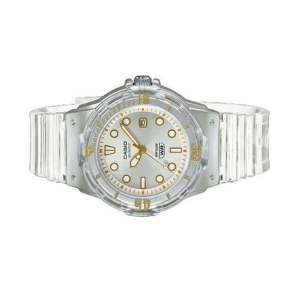 Casio POP Analog Resin Strap Silver Dial Translucent Quartz LRW-200HS-7EV 100M Women's Watch