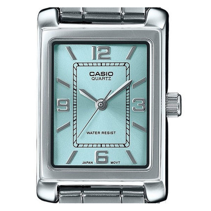 Casio Standard Analog Stainless Steel Aqua Blue Dial Quartz LTP-1234DD-2A Women's Watch