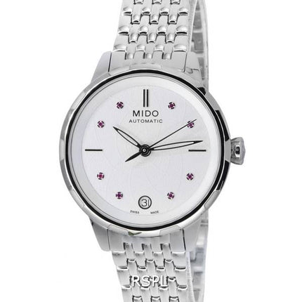 Mido Rainflower Crystal Accents White Dial Automatic M043.207.11.011.00 M0432071101100 Women's Watch