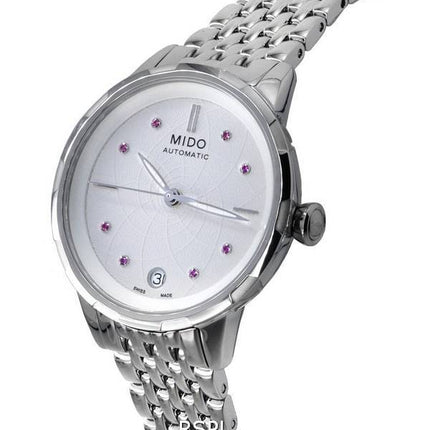 Mido Rainflower Crystal Accents White Dial Automatic M043.207.11.011.00 M0432071101100 Women's Watch