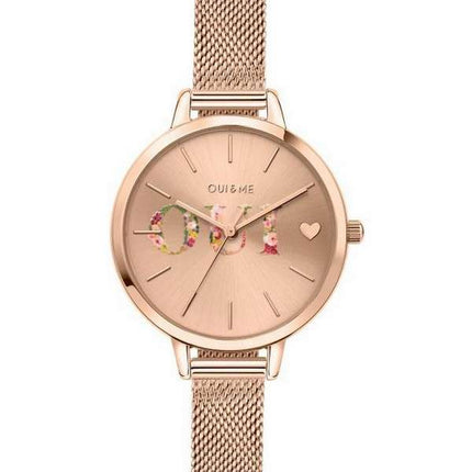 Oui & Me Petite Fleurette Rose Gold Tone Stainless Steel Quartz ME010044 Women's Watch