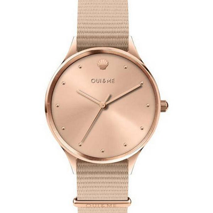 Oui  Me Petite Bichette Rose Gold Sunray Dial Nylon Strap Quartz ME010199 Womens Watch