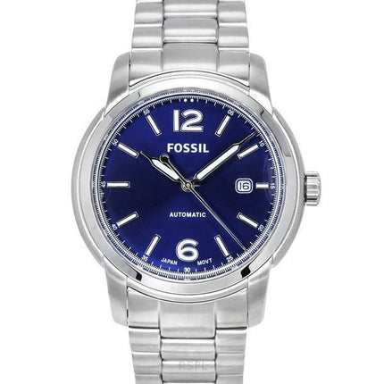 Fossil Heritage Stainless Steel Blue Dial Automatic ME3244 Mens Watch