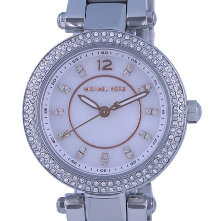 Michael Kors Mini Parker Crystal Accents Silver Dial Quartz MK6932 Womens Watch