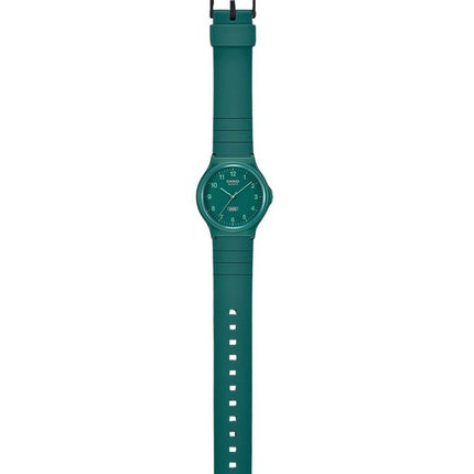 Casio POP Analog Bio Based Resin Strap Green Dial Quartz MQ-24B-3B Unisex Watch