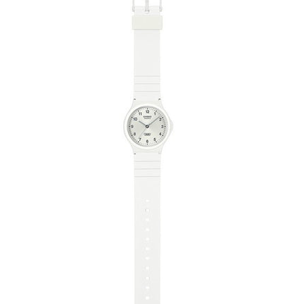 Casio POP Analog Bio Based Resin Strap Silver Dial Quartz MQ-24B-7B Unisex Watch