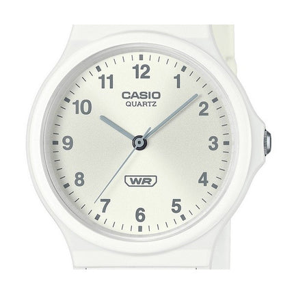 Casio POP Analog Bio Based Resin Strap Silver Dial Quartz MQ-24B-7B Unisex Watch