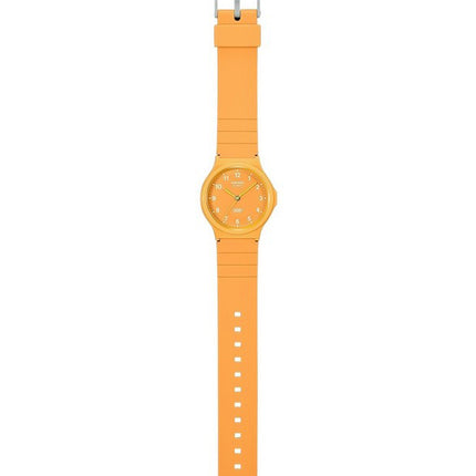 Casio POP Analog Bio Based Resin Strap Orange Dial Quartz MQ-24B-9B Unisex Watch