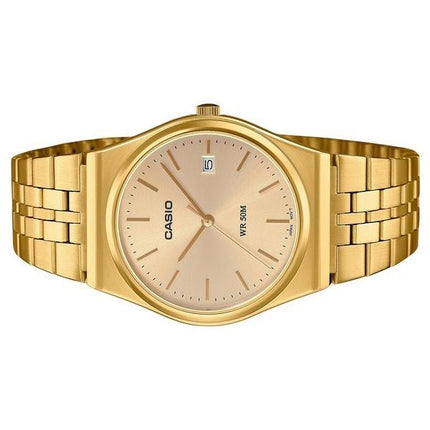 Casio Standard Analog Gold Tone Stainless Steel Gold Dial Quartz MTP-B145G-9AV Unisex Watch