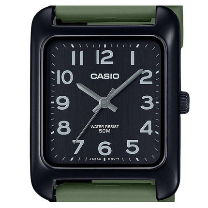 Casio Standard Analog Green Resin Strap Black Dial Quartz MTP-B175-3BV Men's Watch