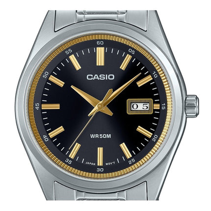 Casio Standard Analog Stainless Steel Black Dial Quartz MTP-B180D-1A2V Men's Watch