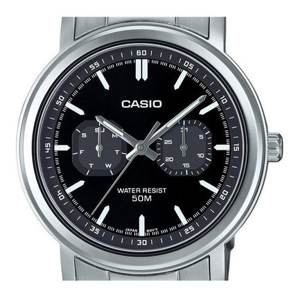 Casio Standard Analog Stainless Steel Black Dial Quartz MTP-E335D-1EV Men's Watch