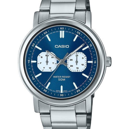 Casio Standard Analog Stainless Steel Blue Dial Quartz MTP-E335D-2E1V Men's Watch