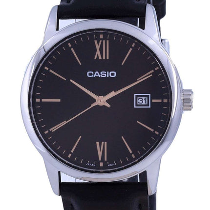 Casio Black Dial Stainless Steel Analog Quartz MTP-V002L-1B3 MTPV002L-1 Mens Watch