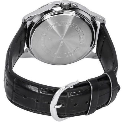 Casio Standard Analog Black Leather Strap Black Dial Quartz MTP-VD01L-1C Mens Watch