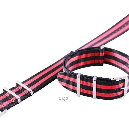 Ratio Red And Black Nato Watch Strap 22mm