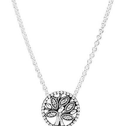 Pandora Sparkling Family Tree Necklace 397780CZ-45 For Women