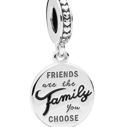 Pandora Friends Are Family Dangle Charm With Black Enamel 798124EN16 For Women