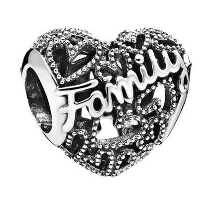 Pandora Family Heart Sterling Silver Charm 798571C00 For Women