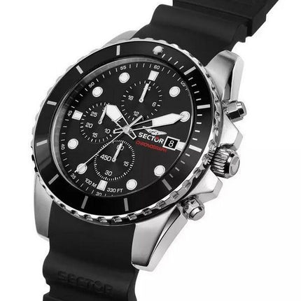 Sector 450 Chronograph Plastic Strap Black Dial Quartz R3271776011 100M Mens Watch