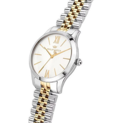 Philip Watch Grace Two Tone Stainless Steel White Dial Quartz R8253208516 100M Womens Watch