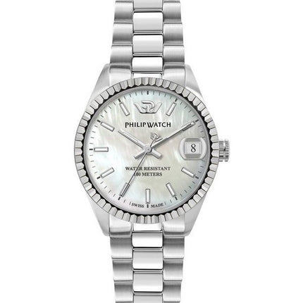 Philip Watch Caribe Stainless Steel White Dial Quartz R8253597581 100M Womens Watch