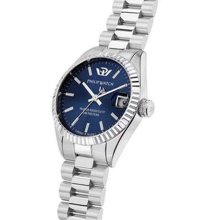 Philip Watch Caribe Urban Stainless Steel Blue Sunray Dial Quartz R8253597590 100M Womens Watch