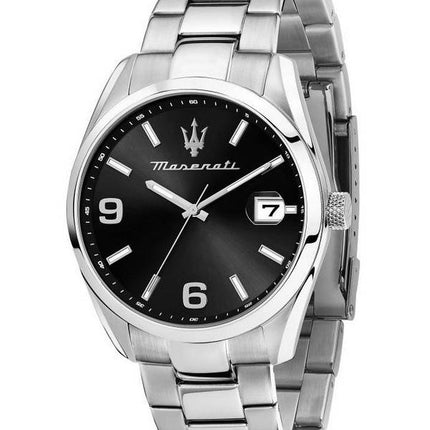 Maserati Attrazione Stainless Steel Black Dial Quartz R8853151007 Men's Watch