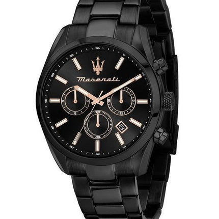 Maserati Attraction Limited Edition Chronograph Stainless Steel Black Dial Quartz R8853151009 Men's Watch