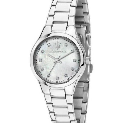 Maserati Attrazione Crystal Accents Stainless Steel Mother Of Pearl Dial Quartz R8853151504 Women's Watch