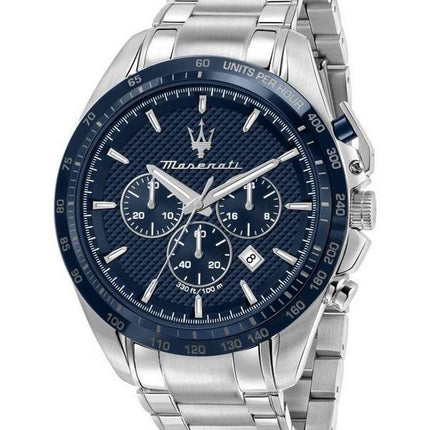 Maserati Traguardo Chronograph Stainless Steel Blue Dial Quartz R8873612043 100M Men's Watch