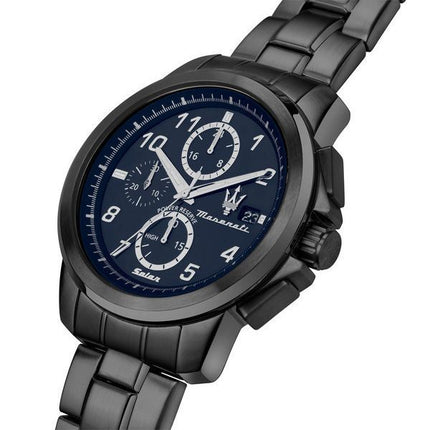 Maserati Successo Limited Edition Chronograph Stainless Steel Blue Dial Solar R8873645006 Men's Watch