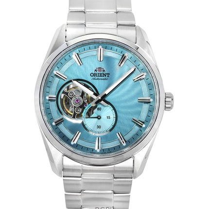 Orient Classic Contemporary Stainless Steel Light Blue Open Heart Dial Automatic RA-AR0009L Men's Watch