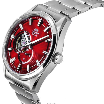 Orient Classic Contemporary Stainless Steel Red Open Heart Dial Automatic RA-AR0010R Men's Watch