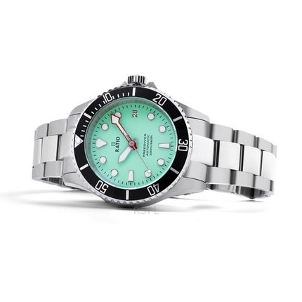 Ratio FreeDiver Sapphire Stainless Steel Green Dial Automatic RTF049 200M Mens Watch