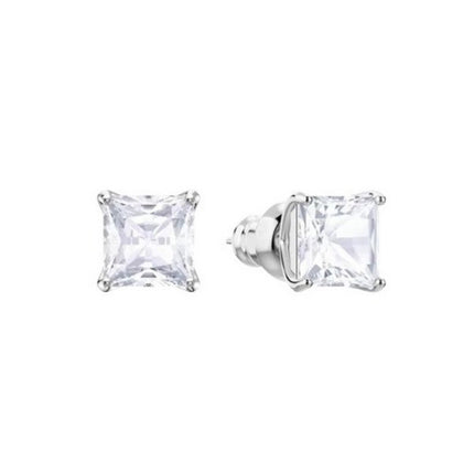 Swarovski Stilla Attract Rhodium Plated And Zirconia Studd Earrings 5430365 For Women