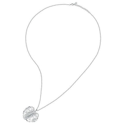 Morellato Ninfea Silver Necklace With Foglia Pendant SAUE01 For Women