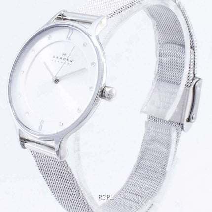 Skagen Anita Silver Dial Swarovski Crystal Mesh Bracelet SKW2149 Womens Watch