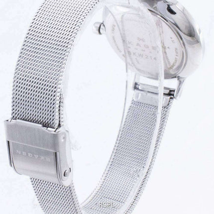 Skagen Anita Silver Dial Swarovski Crystal Mesh Bracelet SKW2149 Womens Watch