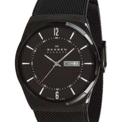 Skagen Melbye Black Titanium Case with Mesh Band SKW6006 Mens Watch