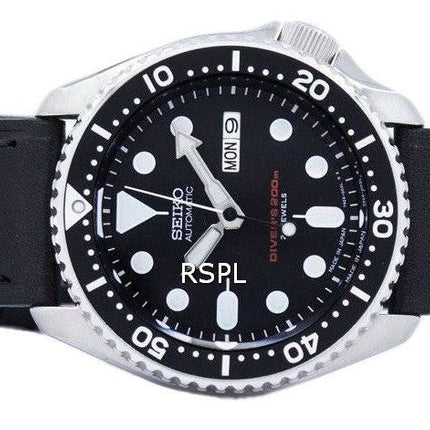 Seiko Automatic Diver's Ratio Black Leather SKX007J1-LS8 200M Men's Watch