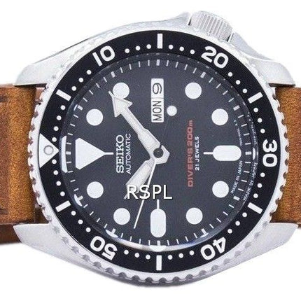 Seiko Automatic Diver's Ratio Brown Leather SKX007J1-LS9 200M Men's Watch