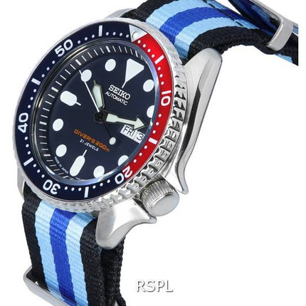 Seiko Blue Dial Automatic Diver's SKX009J1-var-NATO20 200M Men's Watch