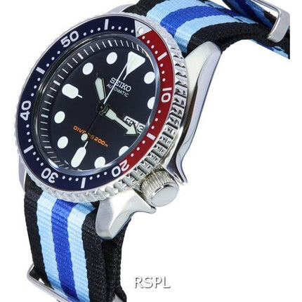 Seiko Blue Dial Automatic Diver's SKX009K1-var-NATO20 200M Men's Watch