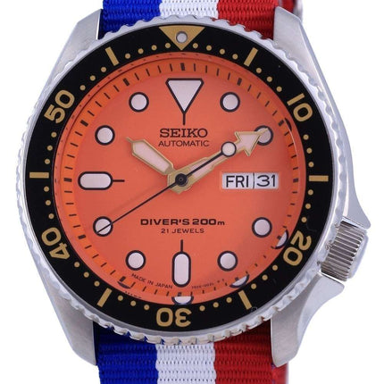 Seiko Automatic Divers Japan Made Polyester SKX011J1-var-NATO25 200M Mens Watch