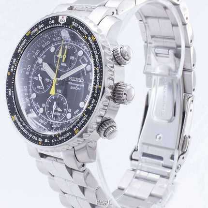 Seiko Flightmaster SNA411 SNA411P1 SNA411P Pilot's Flight Alarm Chronograph Men's Watch