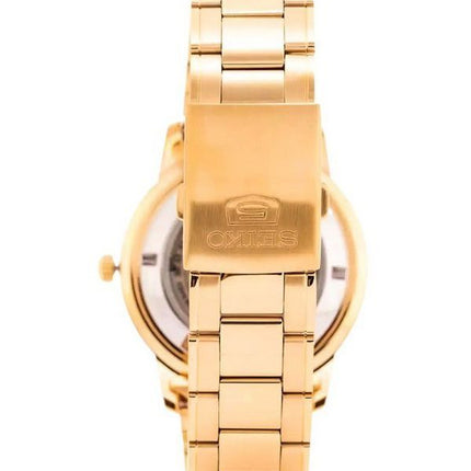 Seiko 5 Gold Tone Stainless Steel Gold Dial 21 Jewels Automatic SNKN62K1 Mens Watch